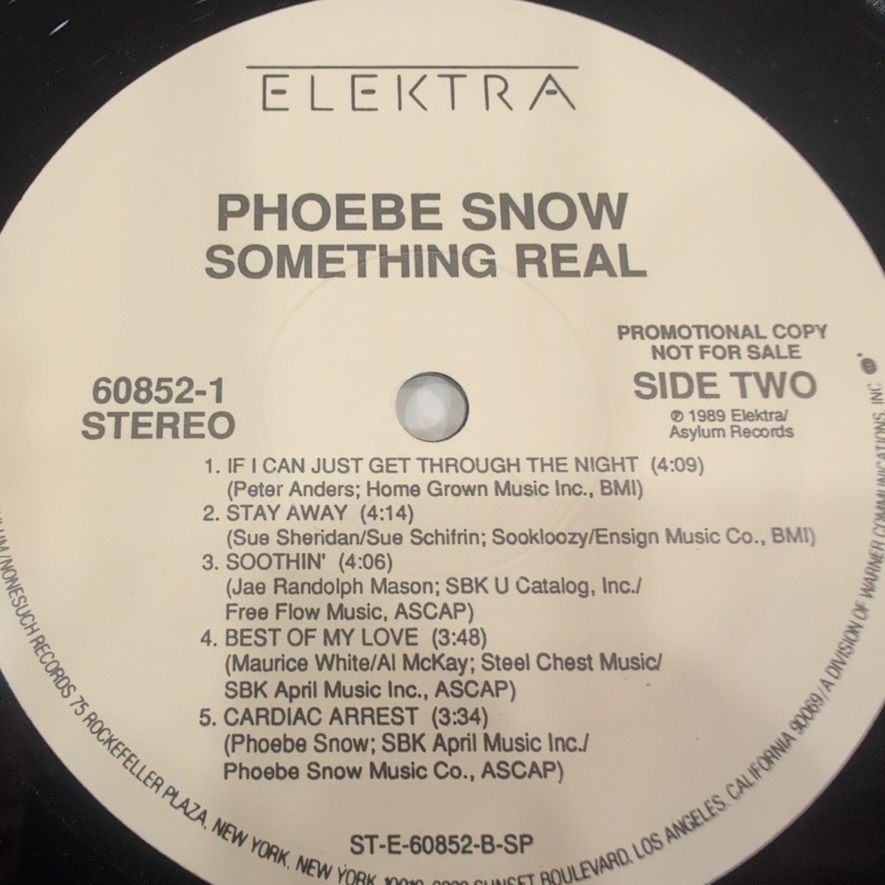 Phoebe Snow Something Real Vinyl LP 1989 Promo DMM Audiophile 60852-1 VG - Picture 8 of 8